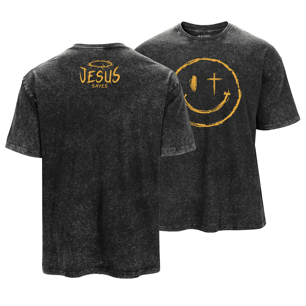 Jesus Saves Washed T-Shirt