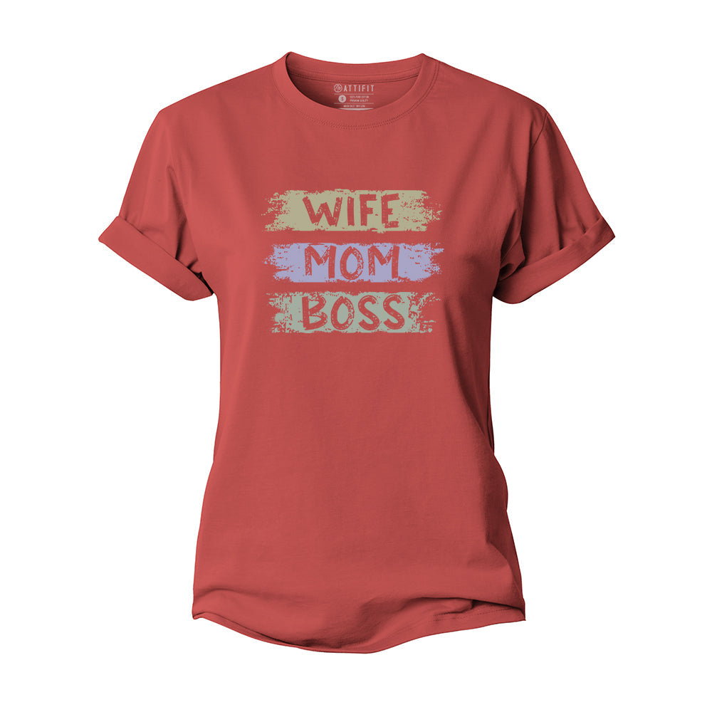 Wife Mom Boss Women's Cotton T-Shirt