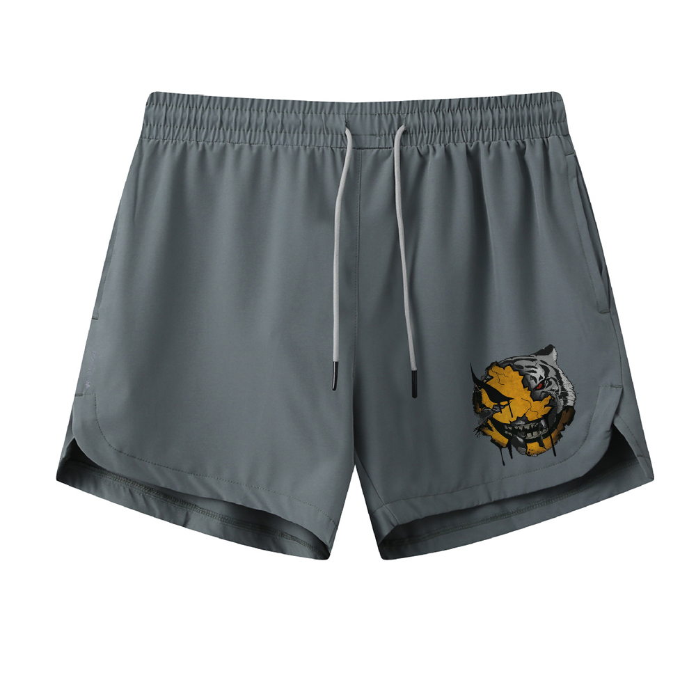 Tiger Smiley Graphic Shorts