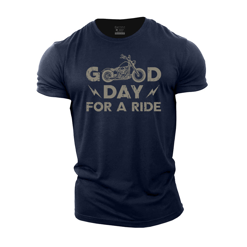 Good Day For A Ride Cotton T-Shirts