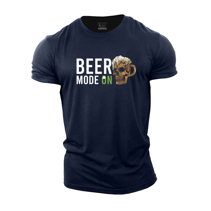 Beer Mode On Print Men's Fitness T-shirts