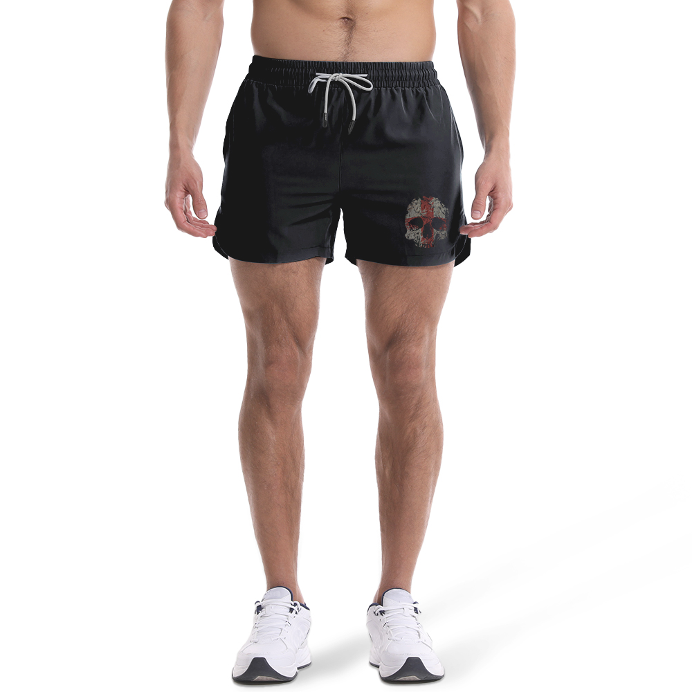 Men's Quick Dry Cross Skeleton Graphic Shorts