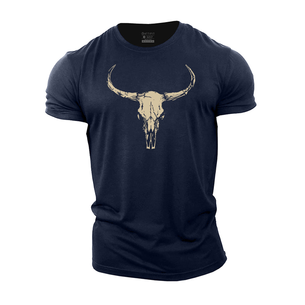 Bull Skull Cotton T-shirts