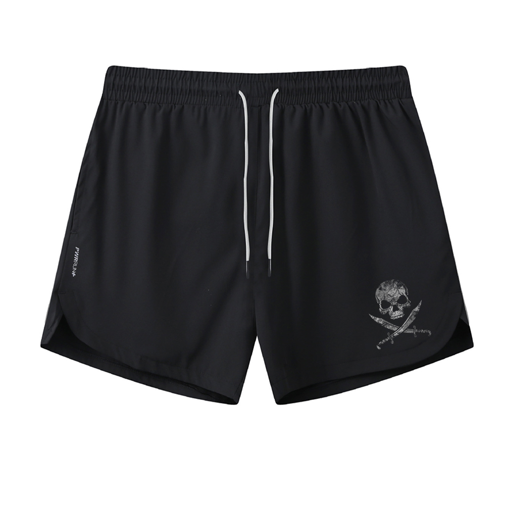 Dagger Skull Graphic Shorts