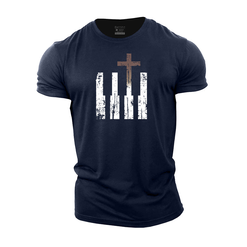 Cross Piano Cotton T-shirts
