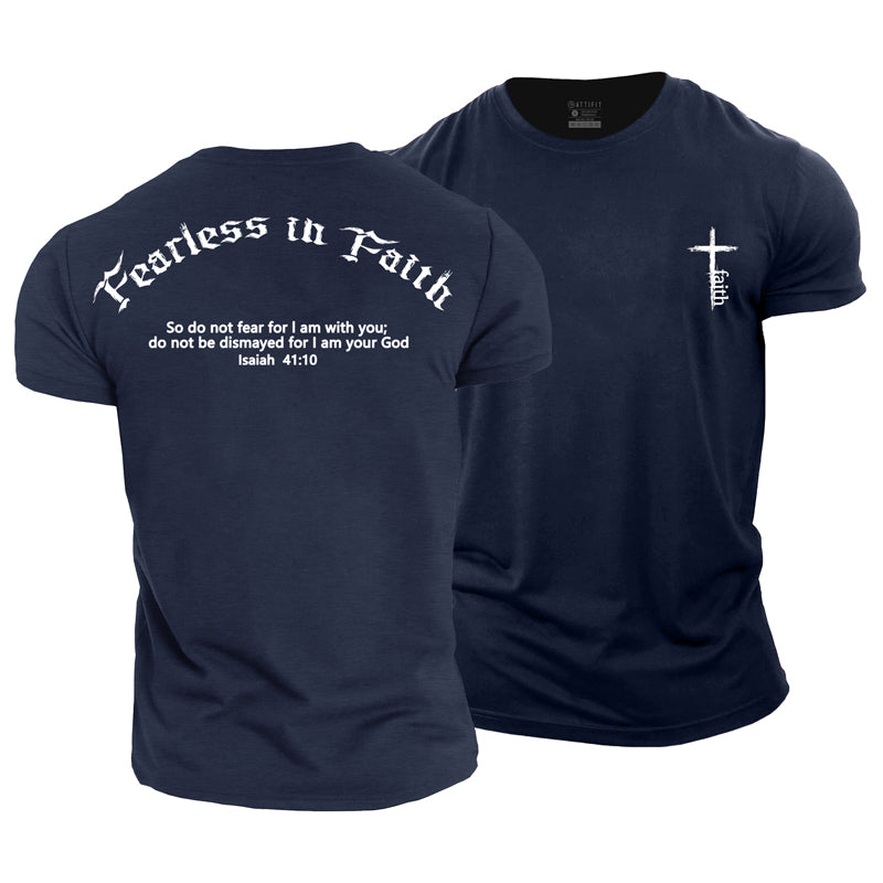 Fearless In Faith Cotton Men's T-Shirts