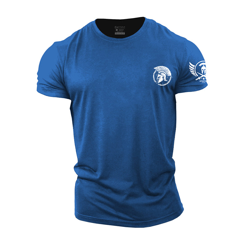 Spartan Warrior Print Men's Workout T-shirts