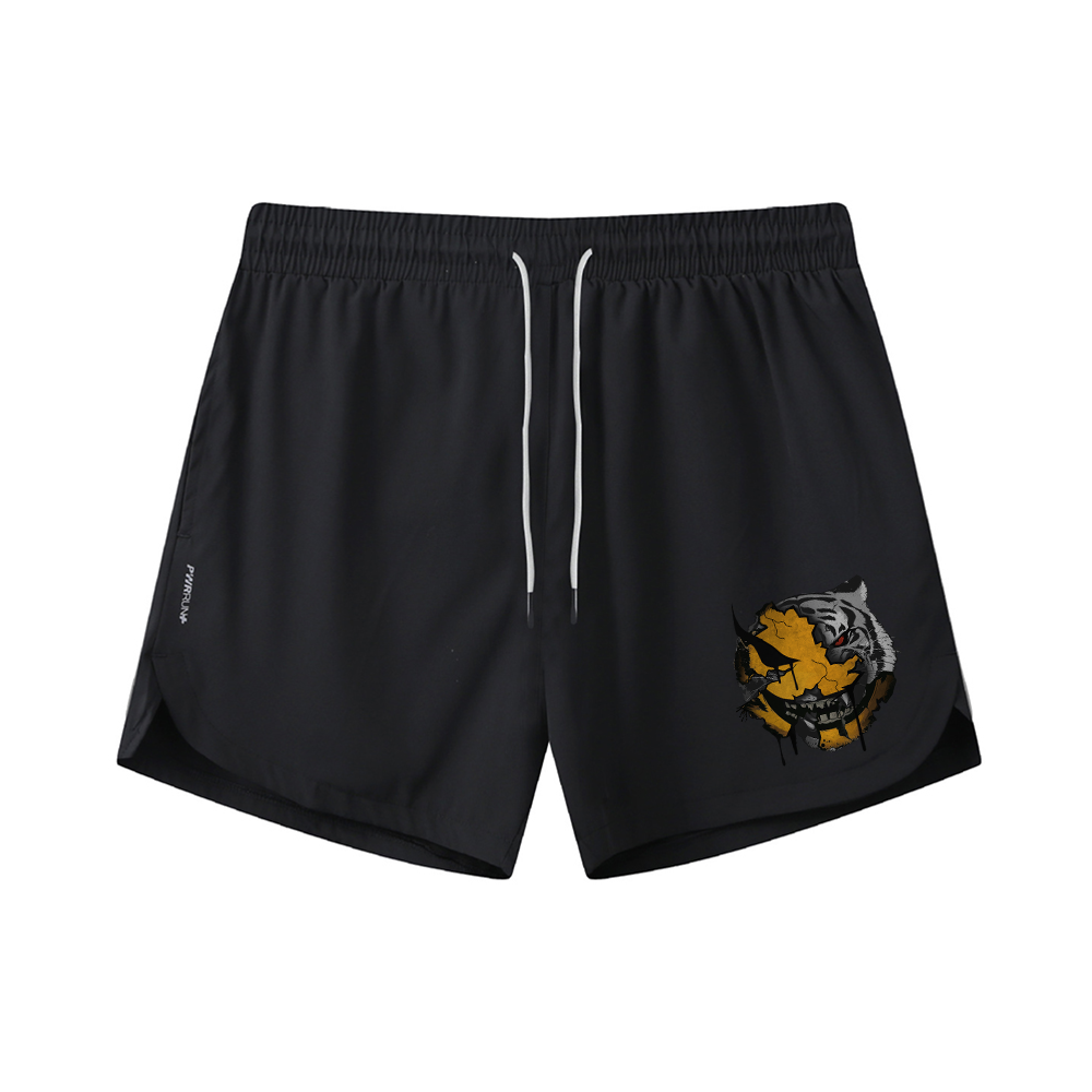 Tiger Smiley Graphic Shorts