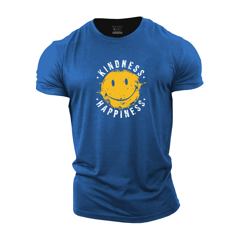 Kindness Happiness Cotton Men's T-Shirts