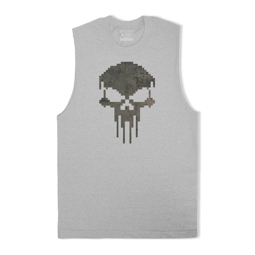 Pixel Skull Graphic Tank Top