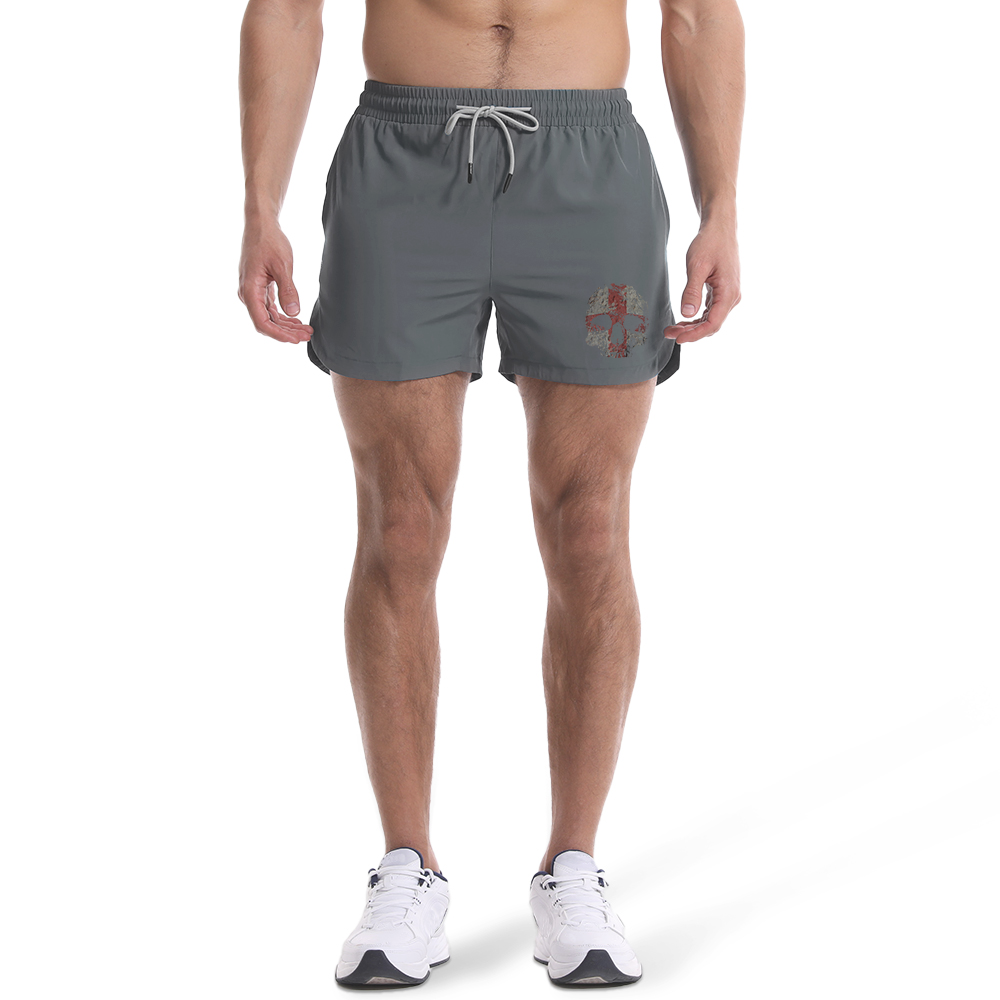 Men's Quick Dry Cross Skeleton Graphic Shorts