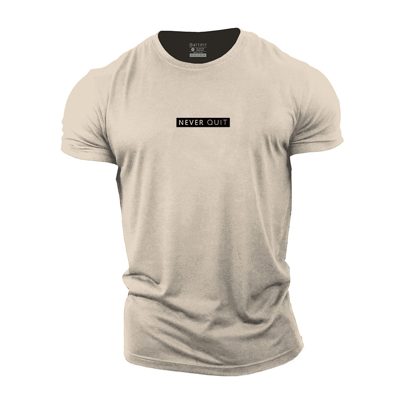 Never Quit Graphic Men's Fitness T-shirts