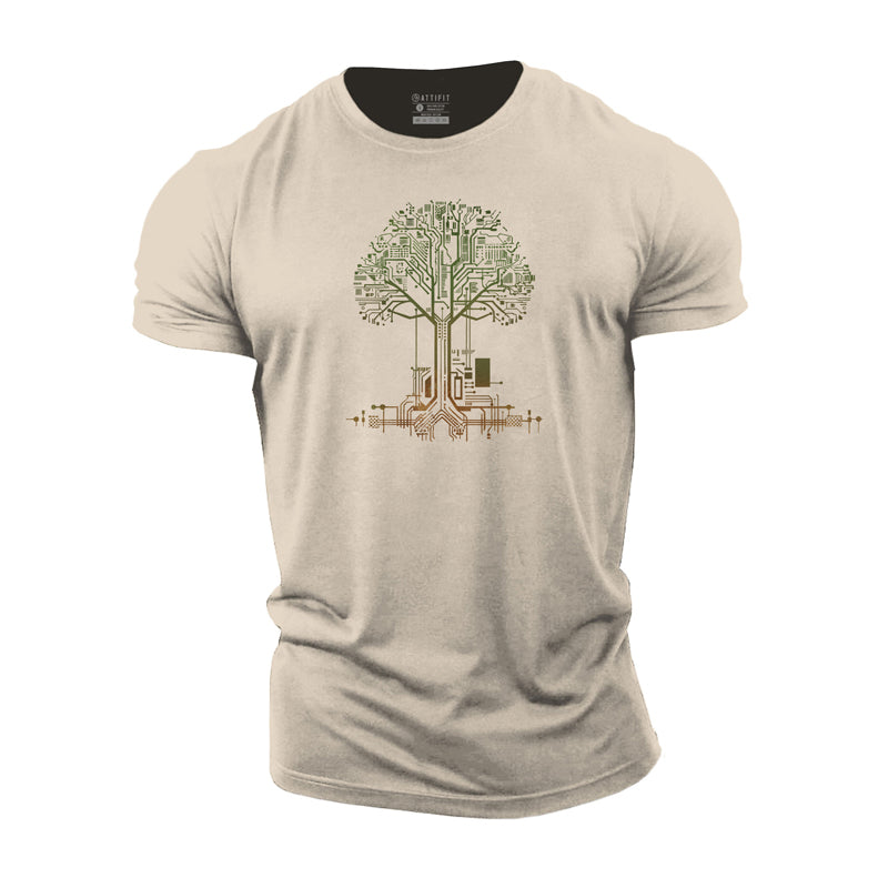 Tree Of Life Cotton Men's T-Shirts