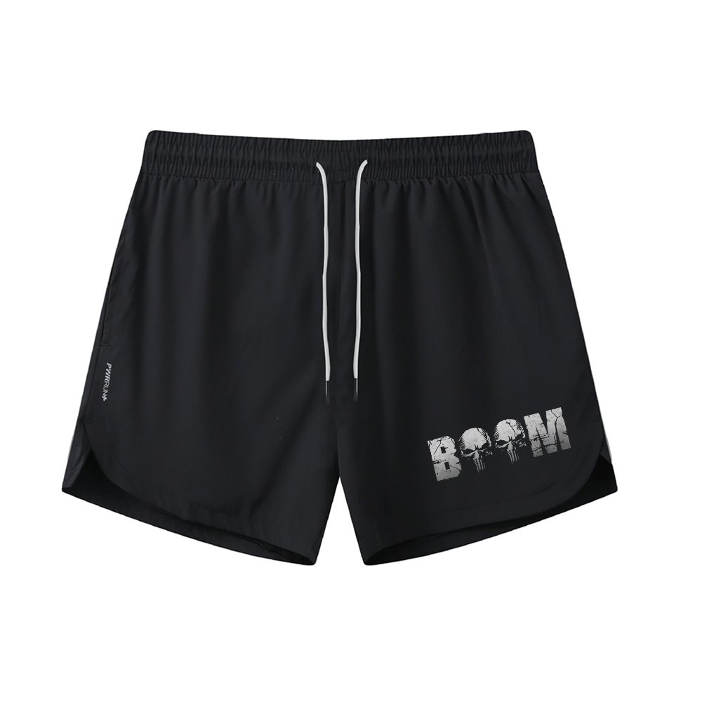 Boom Skull Graphic Shorts