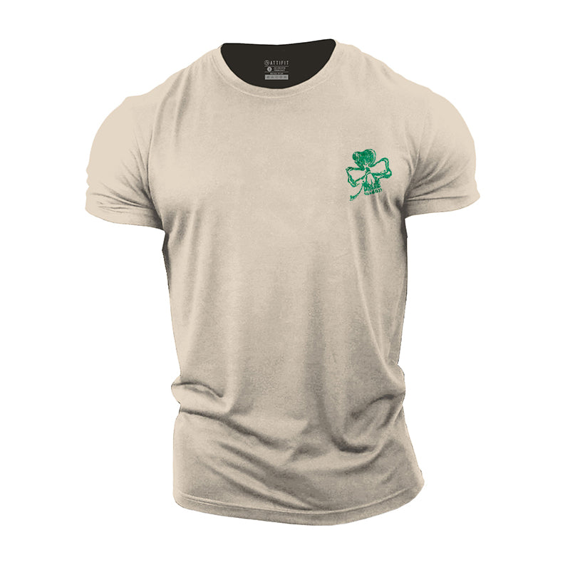 Cotton Clover Skull Men's T-Shirts