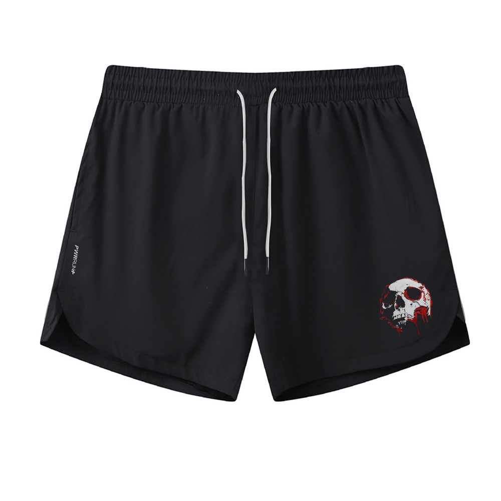 Bloody Skull Graphic Shorts