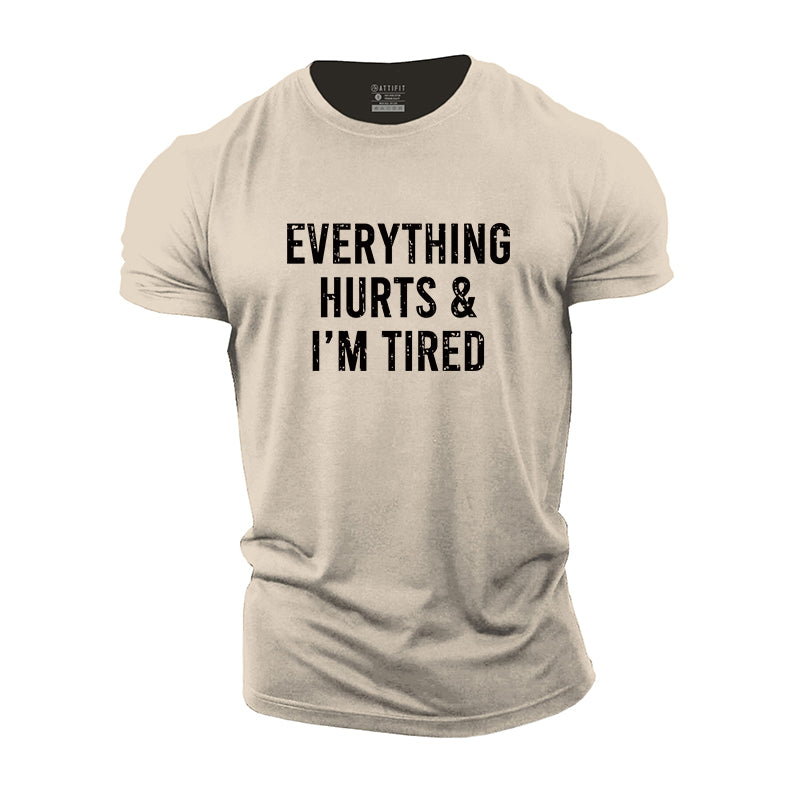 I'm Tired Graphic Cotton T-Shirts