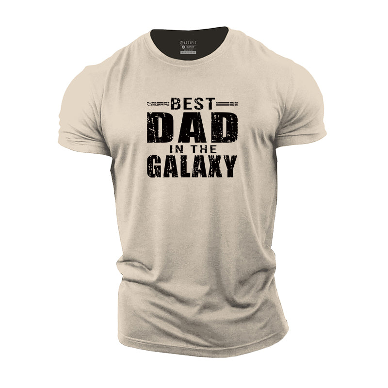 Best Dad In The Galaxy Cotton Men's T-Shirts