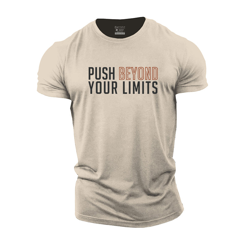 Push Beyond Your Limits Graphic Cotton T-Shirts