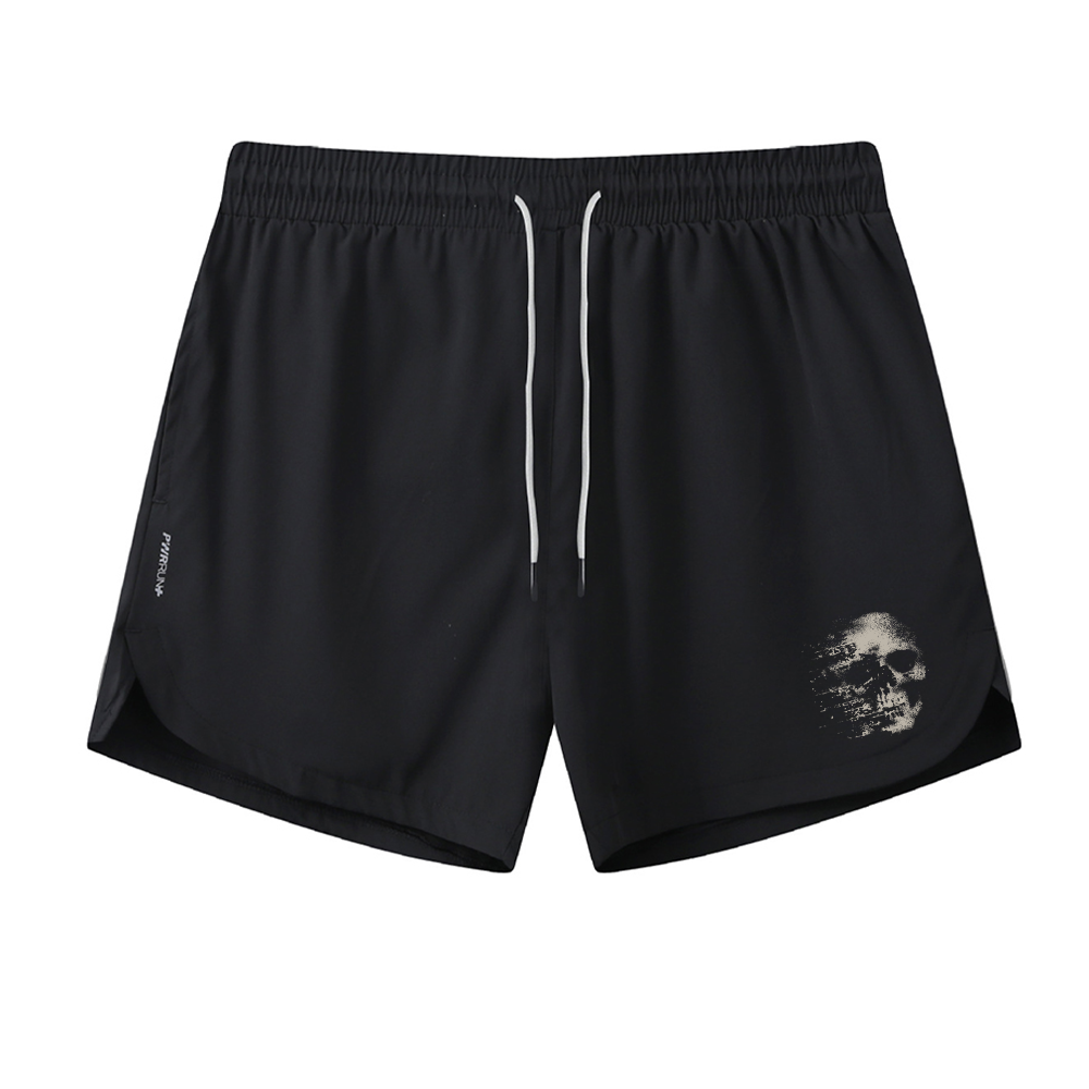 Disappearing Skull Graphic Shorts