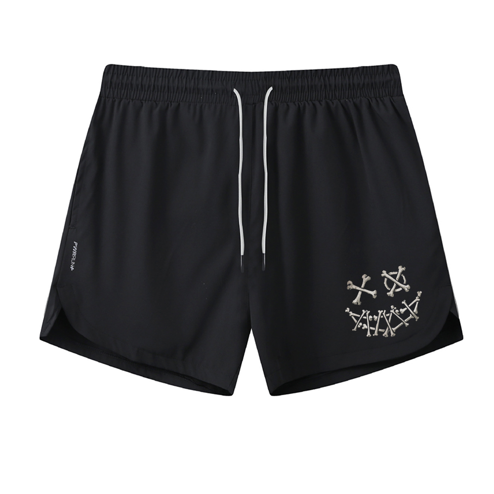 Bones Smiley Graphic Shorts