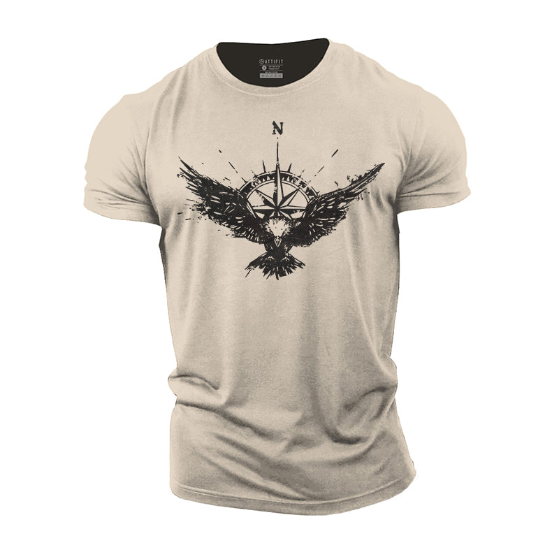 Compass Eagle Cotton T-Shirts