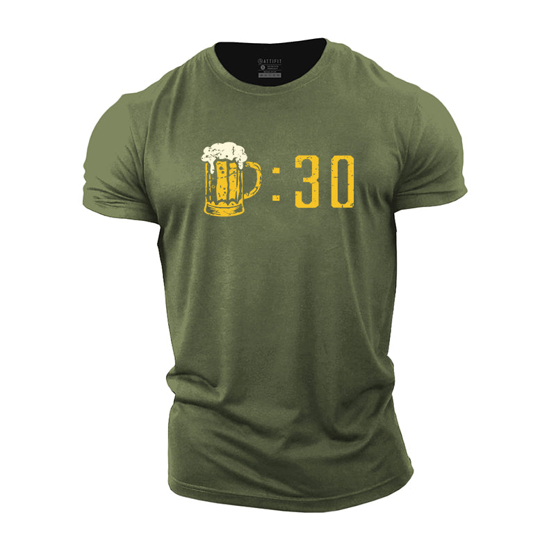 Beer Thirty Print Cotton T-shirts