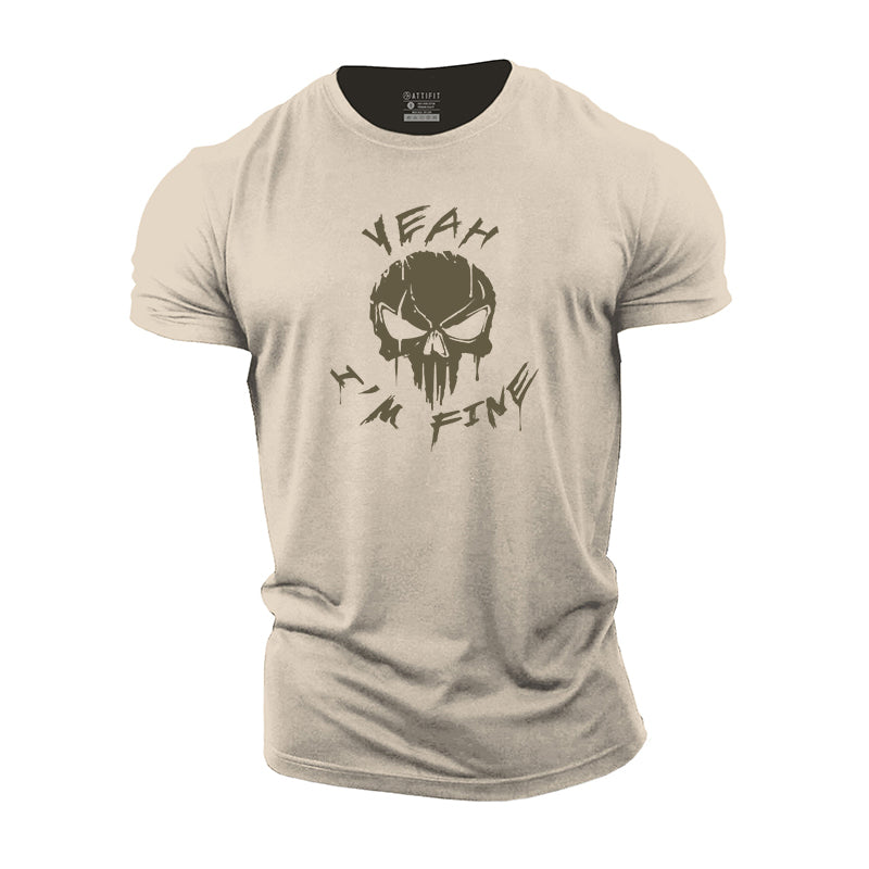 I'm Fine Print Men's Fitness T-shirts