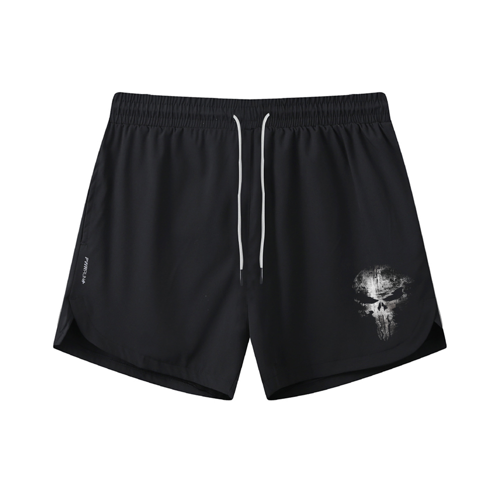 Dissipate Skull Graphic Shorts