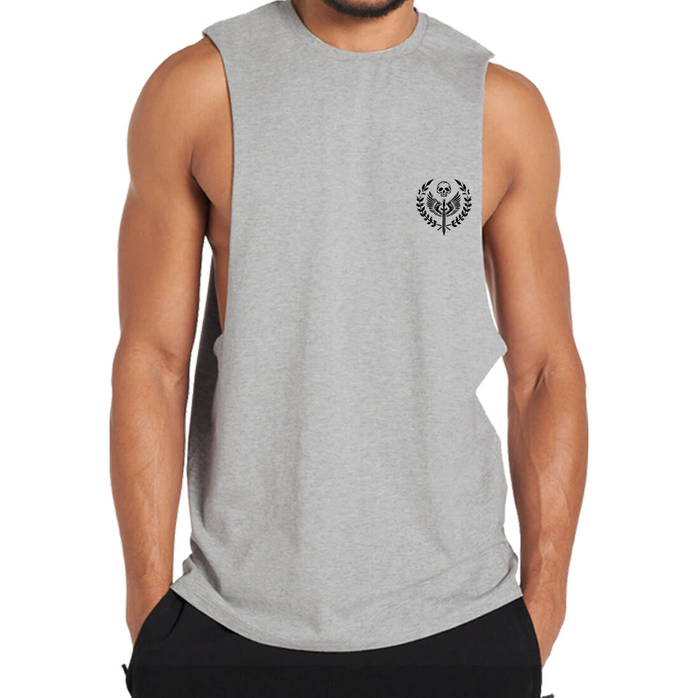 Cotton Spartan Coat Of Arms Graphic Tank Top