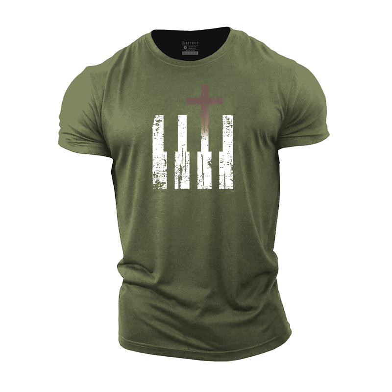 Cross Piano Cotton T-shirts