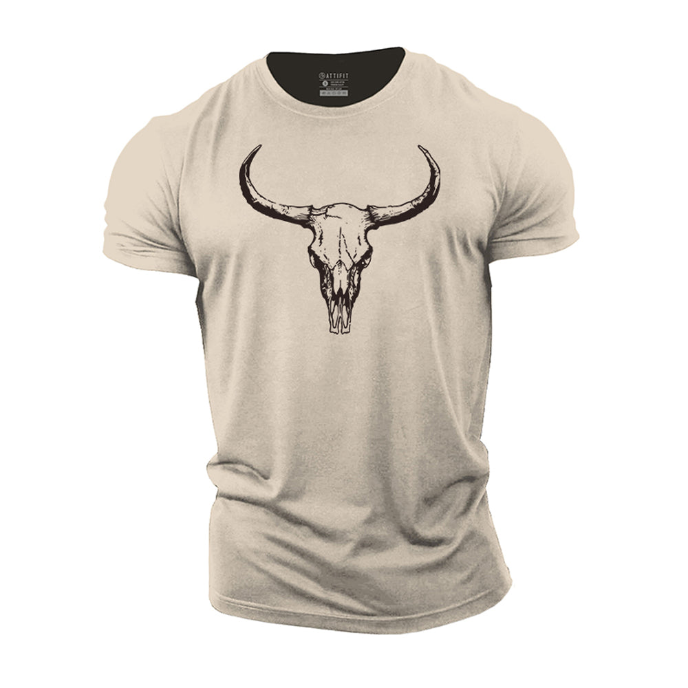 Bull Skull Cotton T-shirts