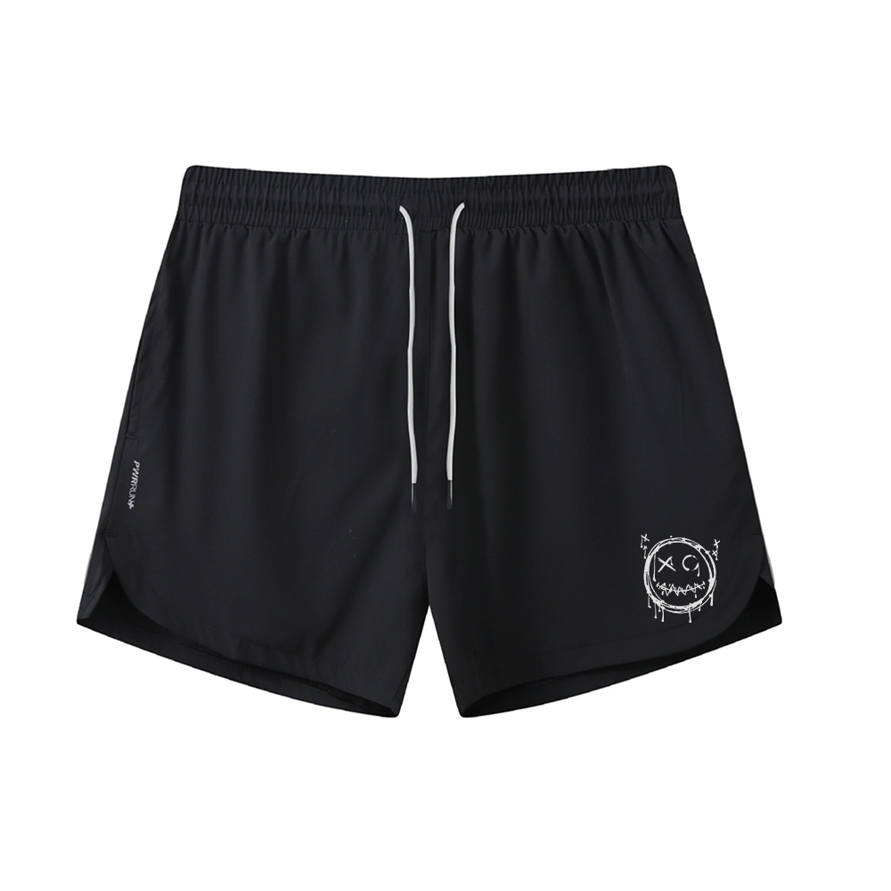 Wry Face Graphic Shorts