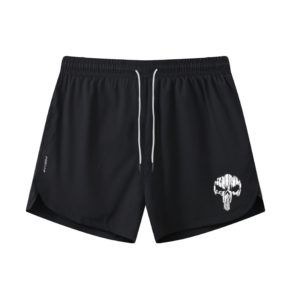 Ripped Skeleton Graphic Shorts