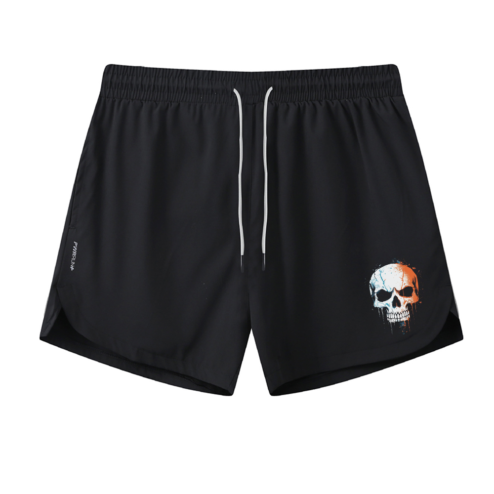 Graffiti Skull Graphic Shorts