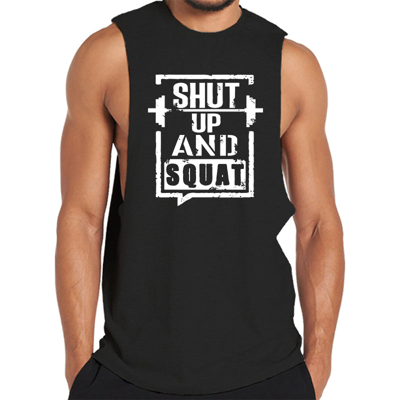 Shut Up And Squat Graphic Tank Top