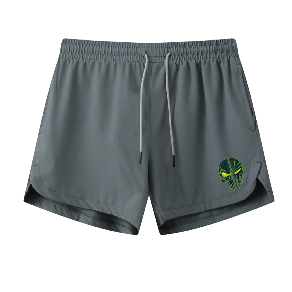 Electronic Spartan Skull Graphic Shorts