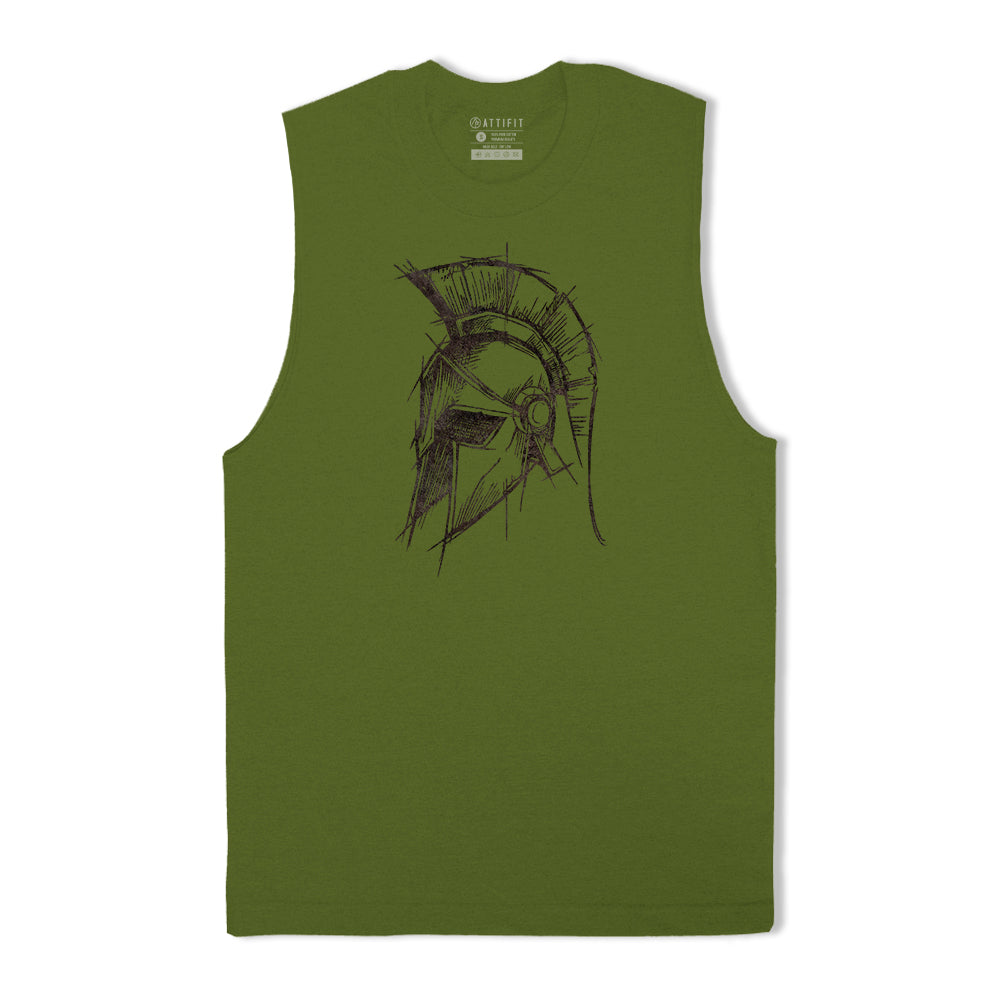 Spartan Portrait Graphic Tank Top