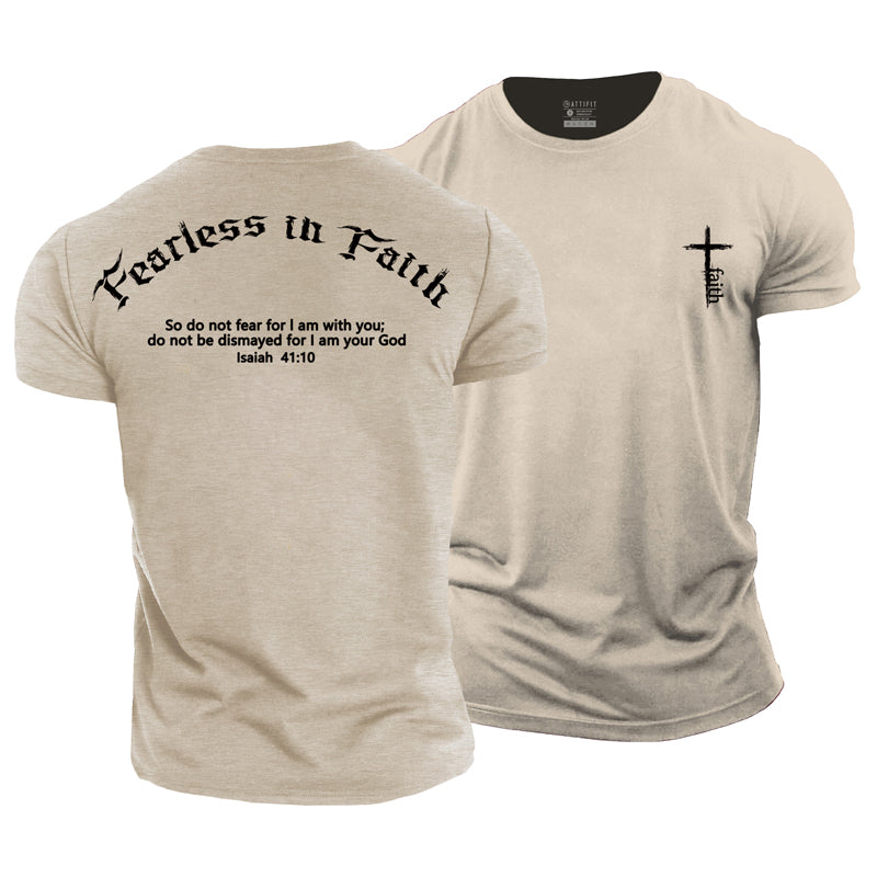 Fearless In Faith Cotton Men's T-Shirts