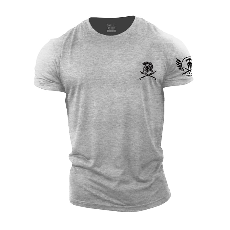 Cotton Spartan Helmet Men's T-Shirts