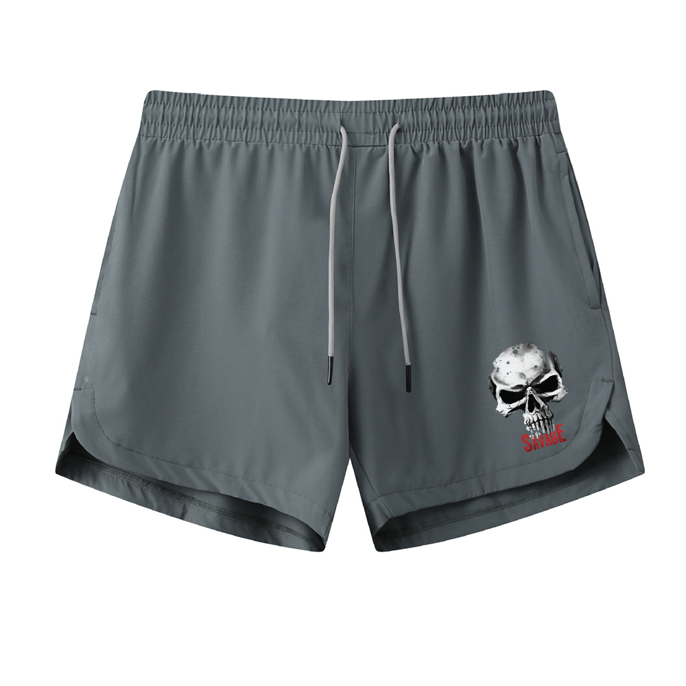 Angry Skull Graphic Shorts