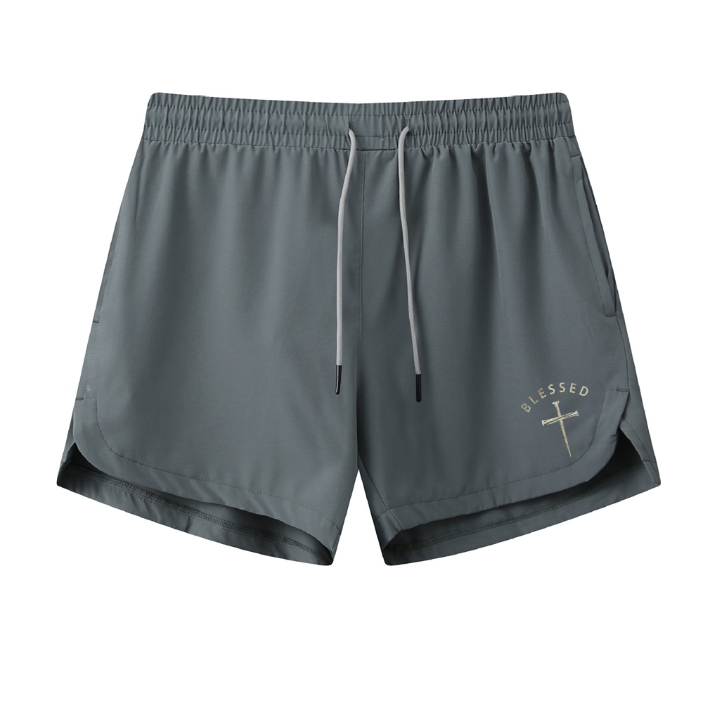 Blessed Cross Graphic Shorts