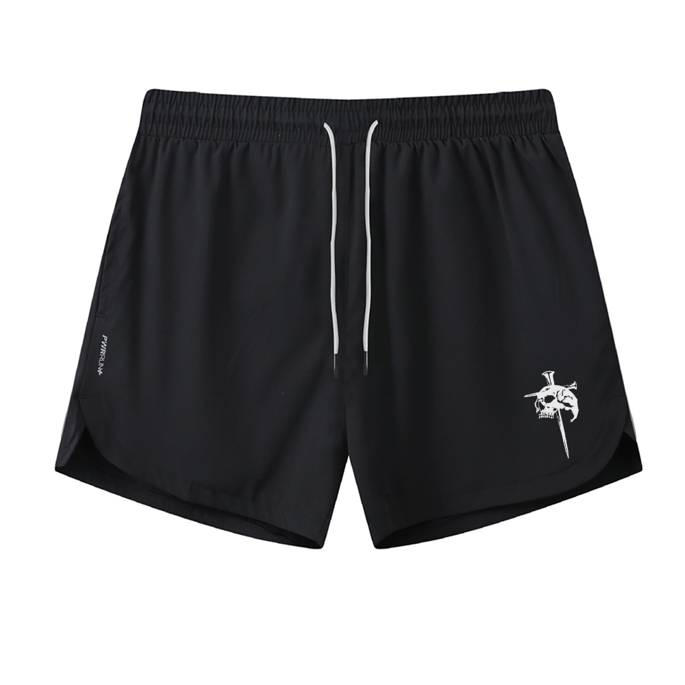 Skull Cross Graphic Shorts