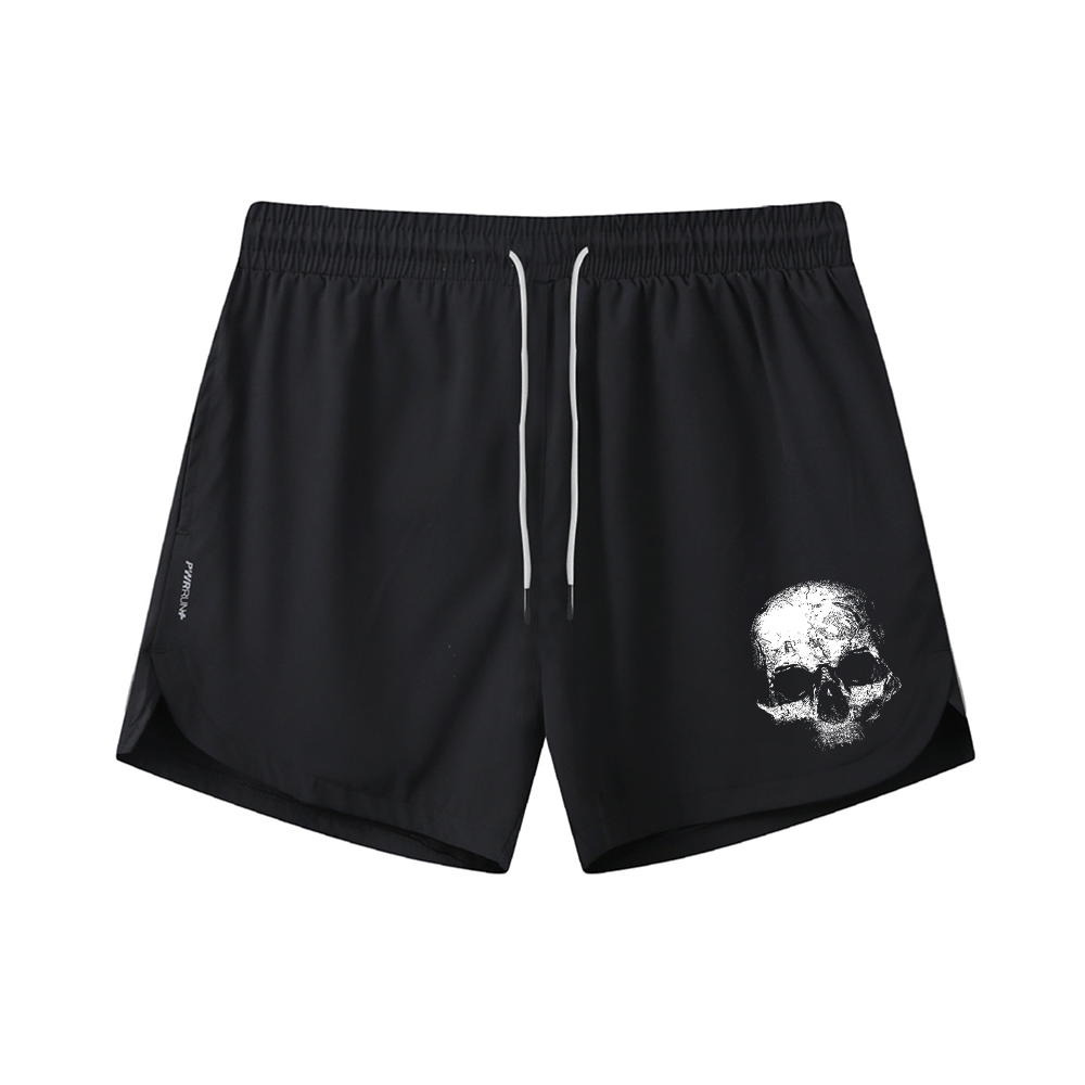 Spooky Skull Graphic Shorts