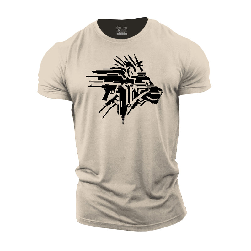 Lion Graphic Men's Fitness T-shirts