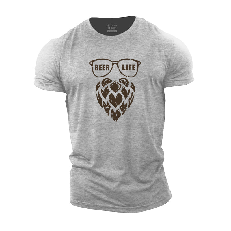 Beer Life Graphic Men's Cotton T-Shirts