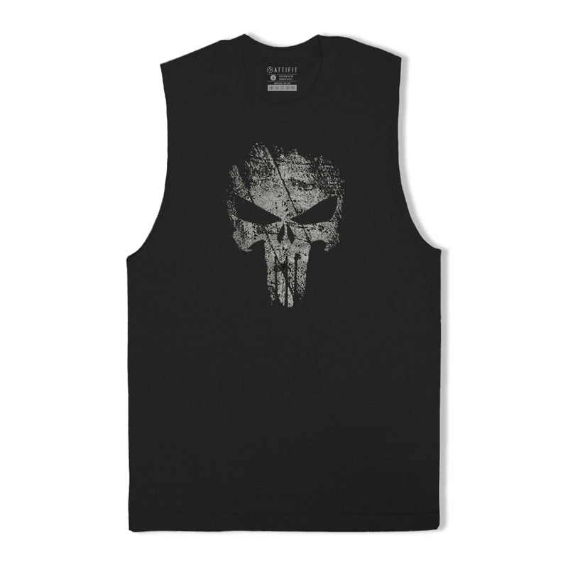 Skull Print Graphic Tank Top