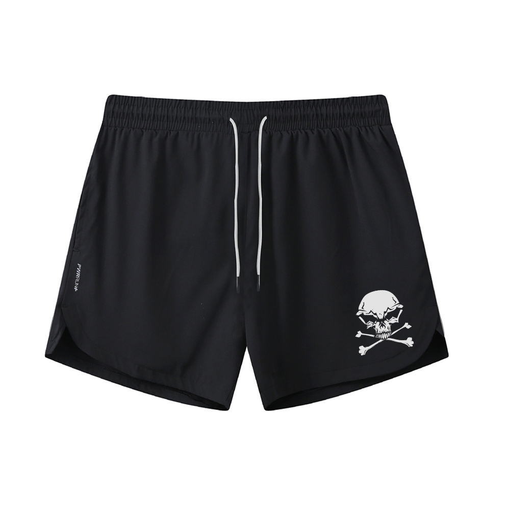 Alien Skull Graphic Shorts