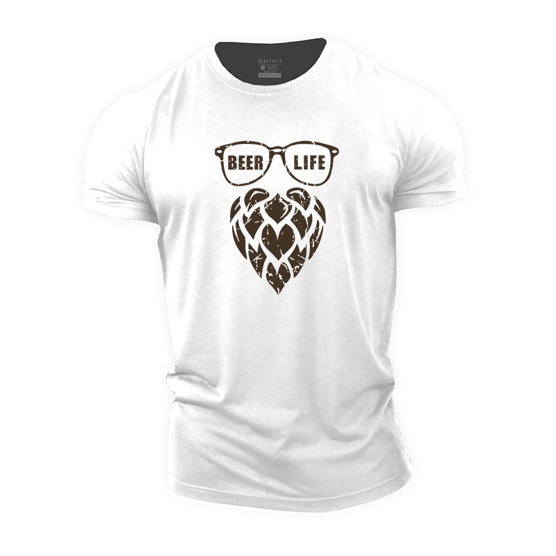 Beer Life Graphic Men's Cotton T-Shirts