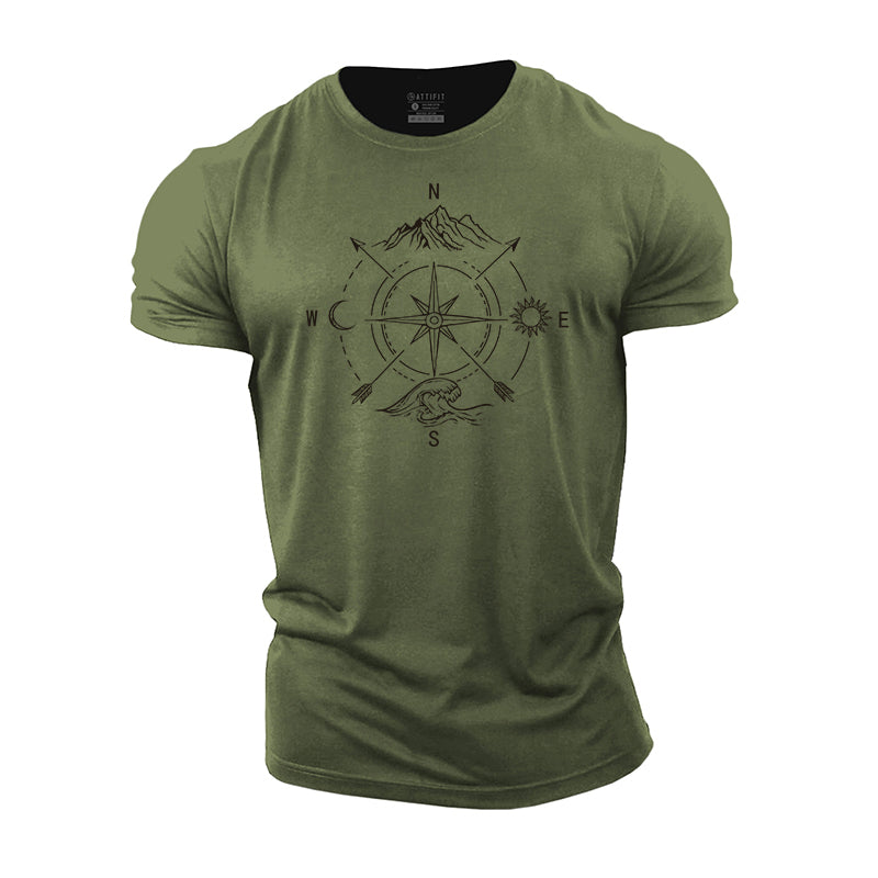 Landscape Compass Cotton T-Shirts